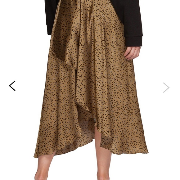 DEX Asymmetrical Leopard-Print Skirt - Size Small - Picture 2 of 6